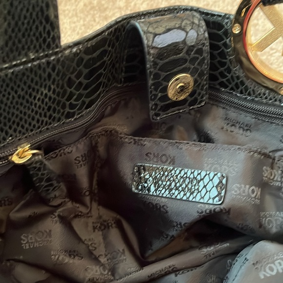 Michael Kors Shiny Snakeskin Purse - Picture 8 of 10